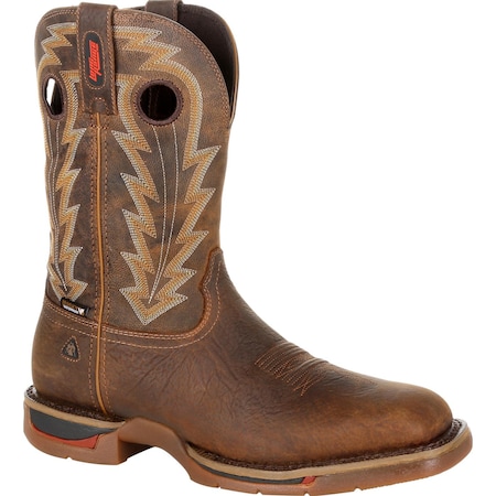 Rocky Long Range, Men's Composite Toe Western Work Boot, Distressed Brown, 11, W, RKW0303 RKW0303